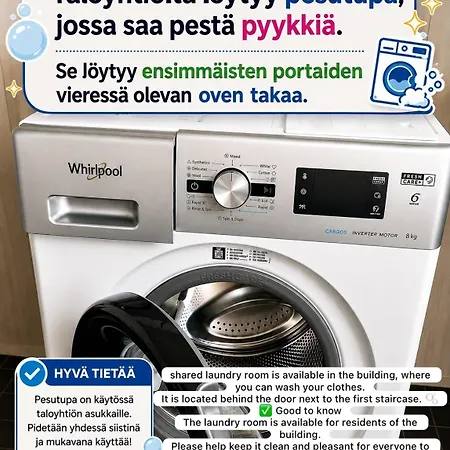 Timantti Moderni 6 Hengen Wi-fi, Lasitettu Parveke, Ilmainen Pysaekoeinti, Hyvae Rauhallinen Sijainti Aivan Keskustan Laeheisyydessae, 50smarttv, Taeysin Varusteltu